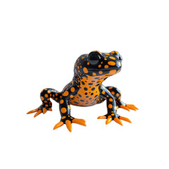 Obraz premium Vibrant Orange and Black Poison Dart Frog 3D Render