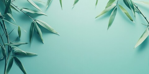 Fototapeta premium Minimalist Green Plant Wall Decor
