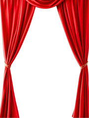 Red Curtains with Transparent Background