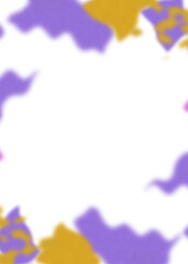 Fototapeta premium An abstract transparent psychedelic wavy vignette design element overlay.