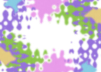 An abstract transparent psychedelic wavy vignette design element overlay.