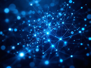 Network, Connectivity, Digital, Technology, Nodes, Lines, Dots, Blue, Glowing, Web, Internet, Data, Information, Communication, Links, Grid, Matrix, Cyberspace, Virtual, Online, Interconnected, Wires,