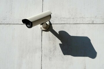 Sleek security camera mounted on a residential wall for enhanced home protection during the day