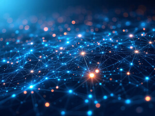 Network, Connectivity, Digital, Technology, Nodes, Lines, Dots, Blue, Glowing, Web, Internet, Data, Information, Communication, Links, Grid, Matrix, Cyberspace, Virtual, Online, Interconnected, Wires,