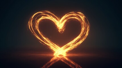 Glowing Rainbow Illustration with Hearts at Both Ends and Vibrant Colors