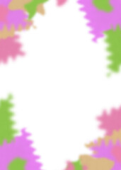 An abstract transparent psychedelic wavy vignette design element overlay.