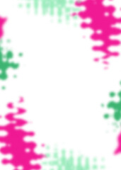 An abstract transparent psychedelic wavy vignette design element overlay.