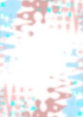 An abstract transparent psychedelic wavy vignette design element overlay.