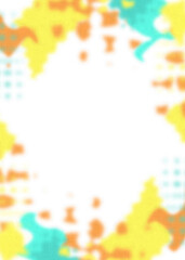 An abstract transparent psychedelic wavy vignette design element overlay.