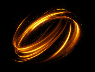 Glow swirl light effect. Circular lens flare. Abstract rotational lines. Power energy element. .Luminous sci-fi. Shining neon lights. Magic arena. Swirl trail effect. Glint scene. Dynamic ellipse.