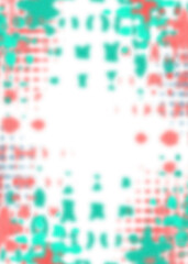 An abstract transparent psychedelic wavy vignette design element overlay.