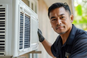 An experienced technician is engaged in repairing a cooling system, highlighting proficiency and commitment to maintaining optimal temperature regulation.