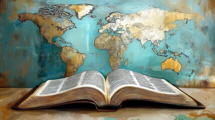 Depiction of the interconnectedness of Christianity and worldwide missions through biblical references.