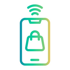 shopping Line Gradient Icon