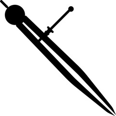 Vector illustration of drawing compass. Making circles. standard drawing tool. Stationery simple style detailed logo vector illustration isolated