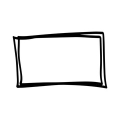 black rectangle hand drawn