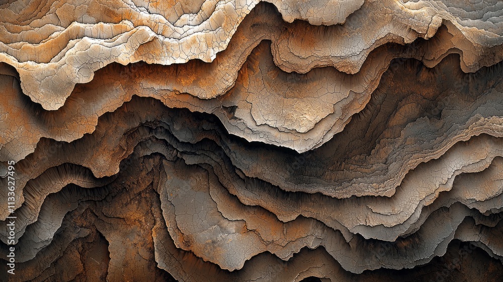 Poster delicate layers of mocha mousse blend earthy colors, creating a visually stunning dessert. the intri
