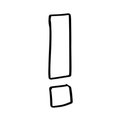 Black exclamation mark symbol 