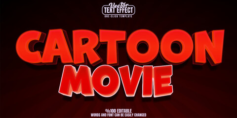 Cartoon editable text effect, customizable comic and animated 3d font style