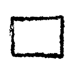 Obraz premium square frame in grunge brush stroke style