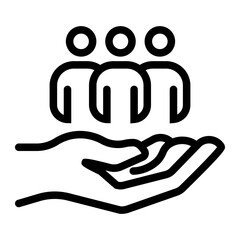 teamwork Line Icon