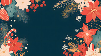 Obraz premium Luxurious Christmas new year card and Holiday Promotion Banner with Elegant Ornaments, for Tags, Posters, and Banners with Space for Text