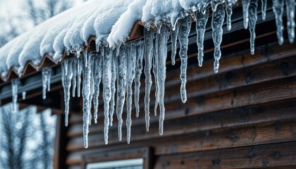 icicles hanging from a roof