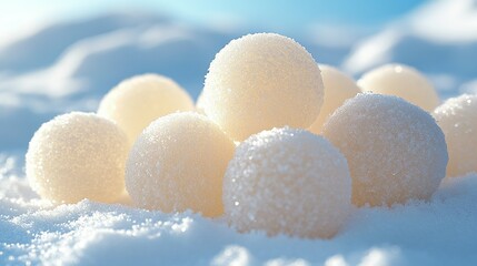 Snow Covered Sweet Treats Resting In The Snow