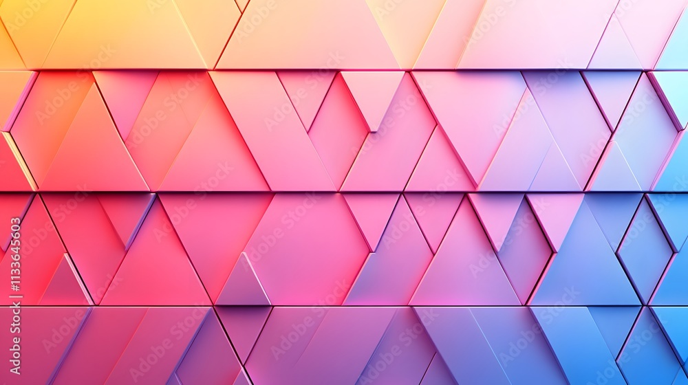 Poster abstract colorful triangular geometric pattern background.