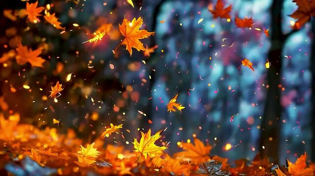 leaves  falling