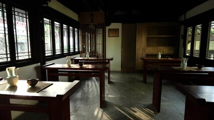 walking inside the old town near west lake Hangzhou, Zhejiang, China. High quality 4k footage. High quality 4k footage