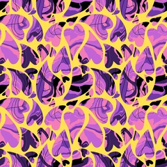 Valentine hearts seamless 14 February love pattern for wrapping paper