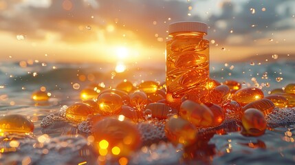 Fresh Salmon Eggs on Ice Ready for Culinary Delights