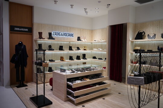 paris , france , 08 08 2024 : luxury fashion products on display , Zadig & Voltaire