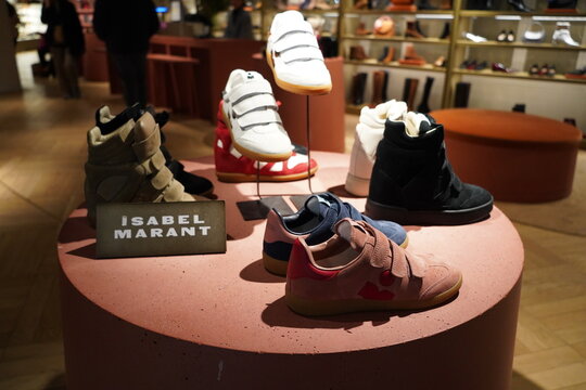 paris , france , 08 08 2024 : luxury fashion products on display , Isabel Marant