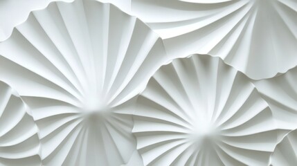 Abstract White Swirling Floral Wall Design