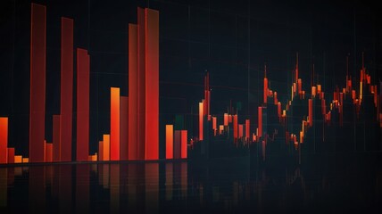 Financial Data Visualization Showing Market Trends And Growth