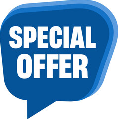 Special offer badge. Big sale special offer. Blue ribbon vector. Vector background. Store label. Vector illustration.
