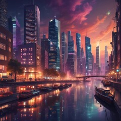 Obraz premium country at night