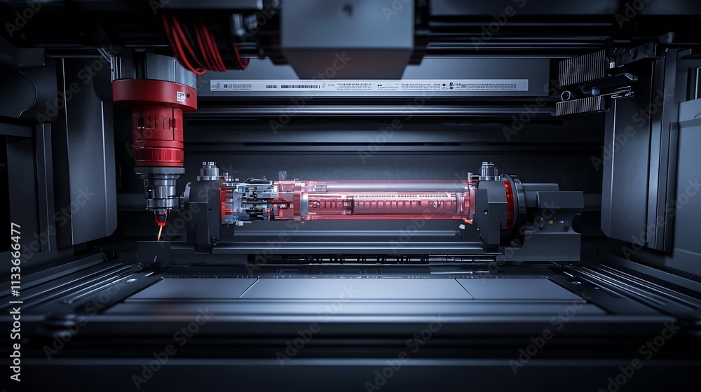 Poster photograph showcasing an advanced die bonding process with a virtual twin visualizing the precision 
