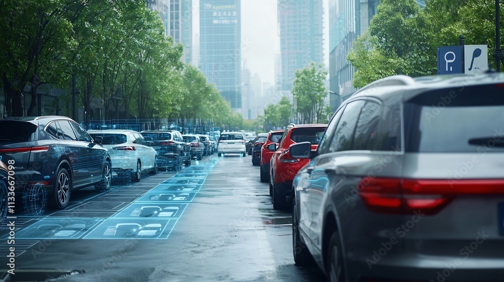 Poster innovative smart parking system with virtual twin technology that provides a detailed visualization 