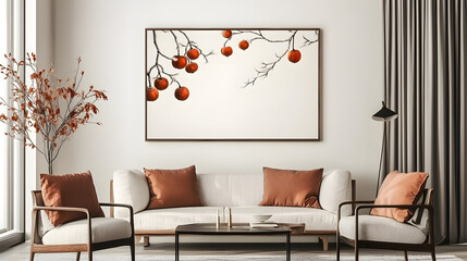 Frost-Kissed Persimmons in Autumn