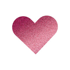 透過PNG　キラキラしたラメグリッターのハートマーク　赤Sparkling glitter heart mark red