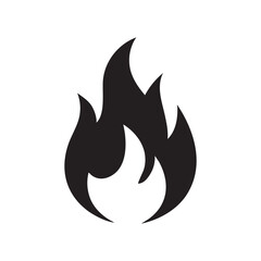 Simple Black Fire Symbol Icon