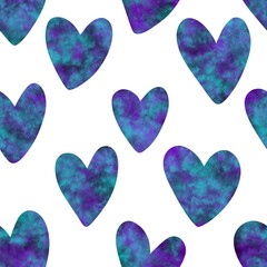 Valentine hearts seamless 14 February love pattern for wrapping paper