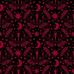 Summer animals seamless moth and butterfly pattern for wrapping paper