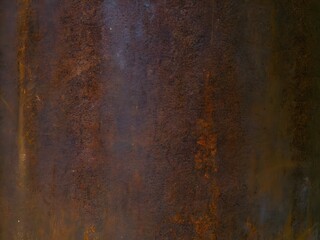 Grunge rusty orange brown metal corten steel stone background texture banner panorama, with copy space, wallpaper