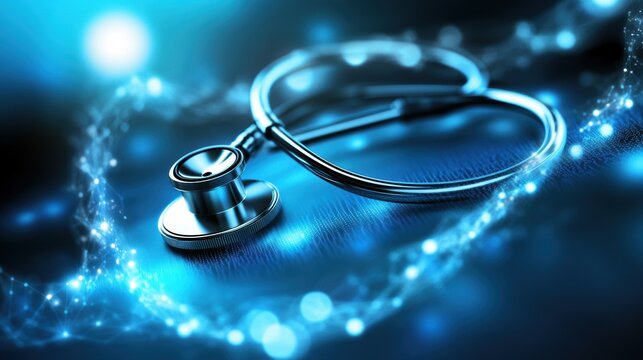 Doctor's Stethoscope in Digital Medical Environment