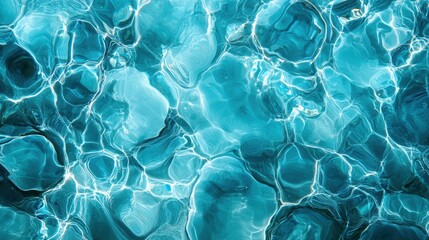 Crystal clear water surface creating mesmerizing patterns