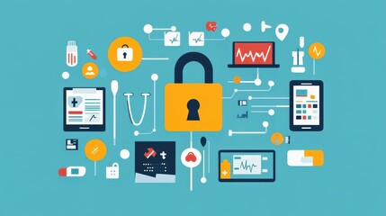 Secure Healthcare Concept with Virtual Technology Elements